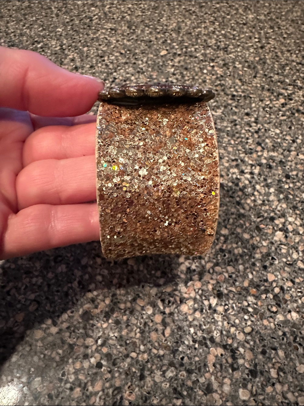 Keep it Gypsy Gold and Brown Leather Statement Cuff Bracelet - Picture 5 of 7